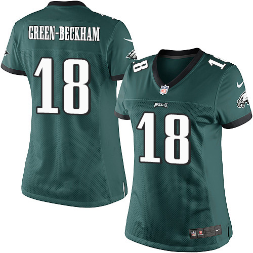 Women's Elite Dorial Green-Beckham Nike Jersey Midnight Green Home - #18 NFL Philadelphia Eagles